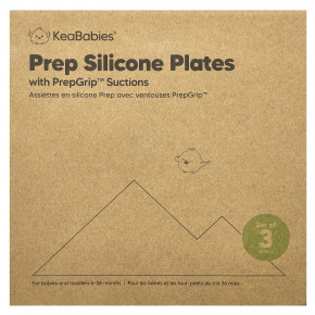 KeaBabies, силиконовые чашки для препарирования, с насадкой PrepGrip™, для детей 6–36 месяцев, десерт, 3 шт. - описание | фото