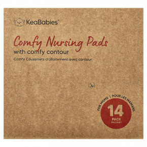 KeaBabies, удобные кормящие прокладки, большие, нейтральные тона, 14 шт. - описание | фото