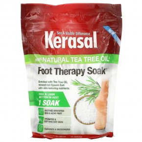 Kerasal, Foot Therapy Soak Plus, натуральное масло чайного дерева, 907 г (2 фунта) в Москве - eco-herb.ru | фото