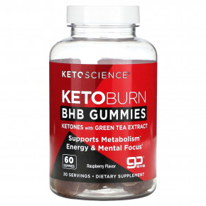 Keto Science, Keto Burn BHB Gummies, Raspberry, 60 Gummies в Москве - eco-herb.ru | фото