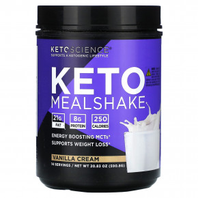 Keto Science, Keto MealShake, ванильный крем, 590,8 г (20,83 унции) в Москве - eco-herb.ru | фото