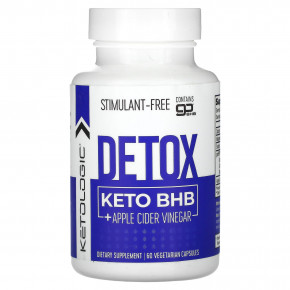 KetoLogic, Detox Keto BHB + яблочный уксус, 60 вегетарианских капсул в Москве - eco-herb.ru | фото