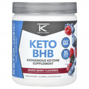 KetoLogic, Keto BHB, ягодное ассорти, 246 г (8,8 унции) в Москве - eco-herb.ru | фото