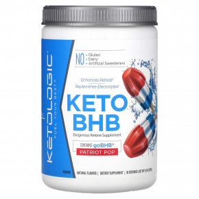 KetoLogic, Keto BHB, Patriot Pop, 255 г (8,9 унции) - описание