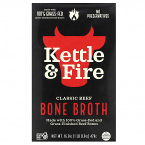 Kettle & Fire, Bone Broth, классическая говядина, 479 г (16,9 унции) в Москве - eco-herb.ru | фото