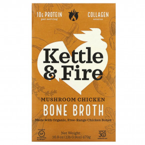 Kettle & Fire, Bone Broth, курица с грибами, 479 г (16,9 унции) в Москве - eco-herb.ru | фото