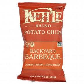 Kettle Foods, картофельные чипсы, барбекю на свежем воздухе, 141 г (5 унций) - описание | фото