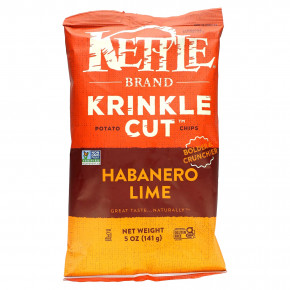 Kettle Foods, Krinkle Cut Potato Chips, Habanero Lime, 5 oz (141 g) в Москве - eco-herb.ru | фото