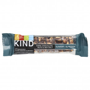 KIND Bars, Протеиновые батончики, темный шоколад, орехи и морская соль, 6 батончиков по 40 г (1,4 унции) в Москве - eco-herb.ru | изображение KIND Bars, Протеиновые батончики, темный шоколад, орехи и морская соль, 6 батончиков по 40 г (1,4 унции) в Москве - eco-herb.ru | фото