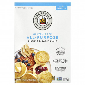 King Arthur Baking Company, Универсальная смесь для выпечки и печенья без глютена, 680 г (1 фунт 8 унций) в Москве - eco-herb.ru | фото