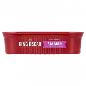 King Oscar, лосось без кожи и костей, в оливковом масле, средиземноморский вкус, 115 г (4,05 унции) в Москве - eco-herb.ru | фото