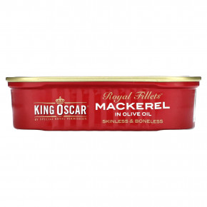 King Oscar, Royal Fillets, макрель в оливковом масле, 6 пакетиков по 115 г (4,05 унции) в Москве - eco-herb.ru | фото