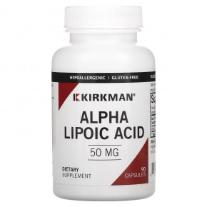 Kirkman Labs, альфа-липоевая кислота, 50 мг, 90 капсул - описание