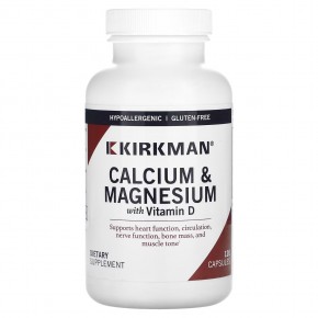 Kirkman Labs, Calcium & Magnesium with Vitamin D, 120 Capsules в Москве - eco-herb.ru | фото