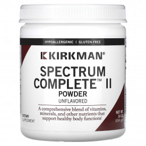 Kirkman Labs, Spectrum Complete II, порошок, без добавок, 454 г (16 унций) - описание | фото