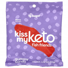 Kiss My Keto, Жевательные конфеты Fish Friends, ягодные, 6 пакетиков по 50 г (1,76 унции) в Москве - eco-herb.ru | фото