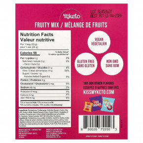 Kiss My Keto, жевательные конфеты, фруктовая смесь, 8 пакетиков по 25 г (0,88 унции) в Москве - eco-herb.ru | фото