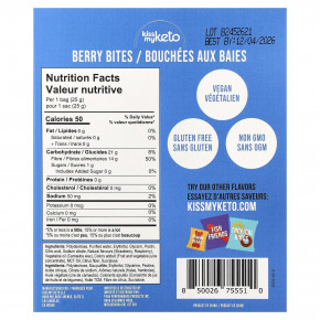 Kiss My Keto, жевательные конфеты, ягодный вкус, малина и клубника, 8 пакетиков по 25 г (0,88 унции) в Москве - eco-herb.ru | фото