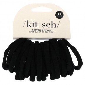 Kitsch, Набор резинок для волос, черный, набор из 20 предметов в Москве - eco-herb.ru | фото