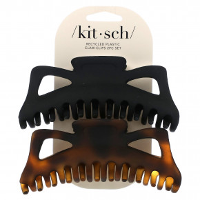 Kitsch, Клипсы Jumbo Classic Claw, Black & Tort, 2 шт. - описание | фото