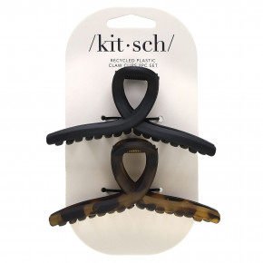 Kitsch, когтеточки из переработанного пластика, черные и черепаховые, 2 шт. - описание | фото