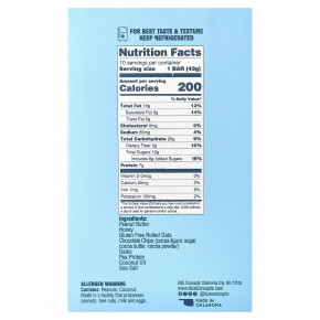 KiZE Life Changing Bar, овсяные батончики с шоколадной крошкой, 10 батончиков по 43 г (1,5 унции) в Москве - eco-herb.ru | фото