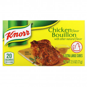 Knorr, бульон со вкусом курицы, 6 очень больших кубиков, 71 г (2,5 унции) в Москве - eco-herb.ru | фото