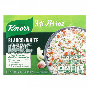 Knorr, Mi Arroz, смесь приправ для риса, белый, 4 пакетика, 48 г (1,69 унции) - описание