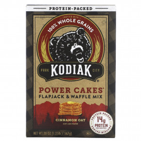 Kodiak Cakes, Power Cakes®, смесь для выпекания флапджека и вафель, овсяная с корицей, 567 г (20 унций) - подробнее Kodiak Cakes, Power Cakes®, смесь для выпекания флапджека и вафель, овсяная с корицей, 567 г (20 унций) - описание