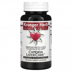 Kroeger Herb Co, Candida Liver Care, 100 вегетарианских капсул в Москве - eco-herb.ru | фото