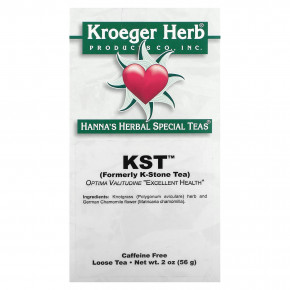 Kroeger Herb Co, Hanna's Herbal Special Tea, KST, без кофеина, 56 г (2 унции) - описание | фото