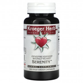 Kroeger Herb Co, Serenity, 100 вегетарианских капсул - описание | фото