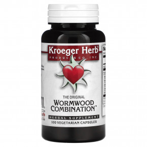 Kroeger Herb Co, The Original Wormwood Combination, 100 вегетарианских капсул - описание | фото