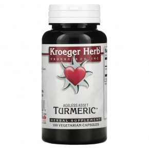 Kroeger Herb Co, Turmeric, 100 растительных капсул в Москве - eco-herb.ru | фото