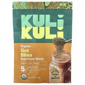 Kuli Kuli, Органическая смесь суперпродуктов, Gut Bliss, 170 г (6 унций) - описание | фото