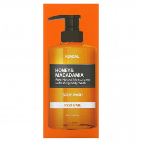 Kundal, гель для душа, мед и макадамия, белый мускус, 500 мл (16,9 жидк. унции) в Москве - eco-herb.ru | фото