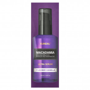 Kundal, Сыворотка для волос Macadamia Ultra, янтарная ваниль, 100 мл (3,38 жидк. Унции) в Москве - eco-herb.ru | фото