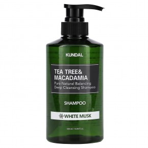 Kundal, Tea Tree & Macadamia, шампунь, белый мускус, 500 мл (16,9 жидк. Унции) в Москве - eco-herb.ru | фото