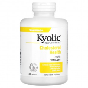 Kyolic, Aged Garlic Extract, экстракт чеснока с лецитином, формула для снижения уровня холестерина 104, 300 капсул в Москве - eco-herb.ru | фото