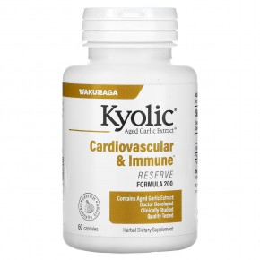 Kyolic, Aged Garlic Extract, повышенная сила действия, 60 капсул - описание