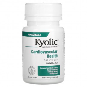 Kyolic, экстракт выдержанного чеснока, один раз в день, для сердечно-сосудистой системы, 1000 мг, 30 капсул в Москве - eco-herb.ru | фото