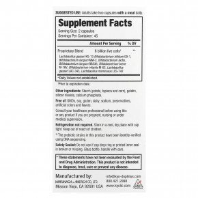 Kyolic, Kyo-Dophilus®, пробиотик Multi 9, 6 млрд КОЕ, 90 капсул в Москве - eco-herb.ru | фото