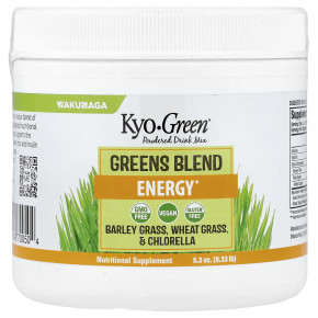Kyolic, Kyo-Green®, порошковая смесь для приготовления напитка, со вкусом зелени, 0,33 фунта (5,3 унции) - описание | фото