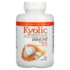 Kyolic, Состав №103 для поддержания иммунитета, 300 капсул - описание