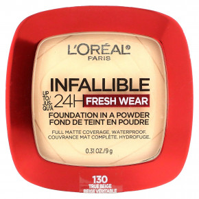 L'Oréal, Infallible 24H Fresh Wear, тональная пудра, 130 бежевый, 9 г (0,31 унции) в Москве - eco-herb.ru | фото