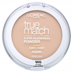 L'Oréal, True Match, супер-растушевка, пудра, W6 Sun-бежевый, 9,5 г, 0,33 унции в Москве - eco-herb.ru | фото