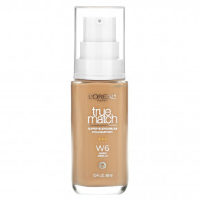 L'Oréal, True Match, супер-смешиваемая тональная основа, W6, теплая среда, 30 мл (1 жидк. унц.) - подробнее L'Oréal, True Match, супер-смешиваемая тональная основа, W6, теплая среда, 30 мл (1 жидк. унц.) - описание