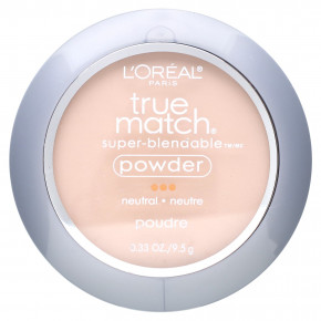 L'Oréal, True Match, суперсмываемая пудра, N2, классическая слоновая кость, 9,5 г (0,33 унции) - описание