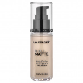 L.A. Colors, по-настоящему матовая тональная основа, CLM351 фарфоровый, 40 мл (1,35 жидк. унции) - описание