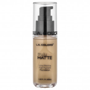 L.A. Colors, по-настоящему матовая тональная основа, CLM354 нежный бежевый, 40 мл (1,35 жидк. унции) - описание | фото